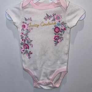 5/$15 Juicy Couture Pink Floral Baby Onesie